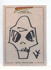 Indiana Jones Kingdom of the Crystal Skull Autographed Sketch Card - TvMovieCards.com