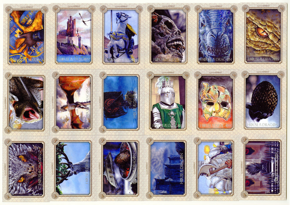 2024 House of the Dragon Season 1 Artist Rendition Card Set AR1 - AR18 - TvMovieCards.com