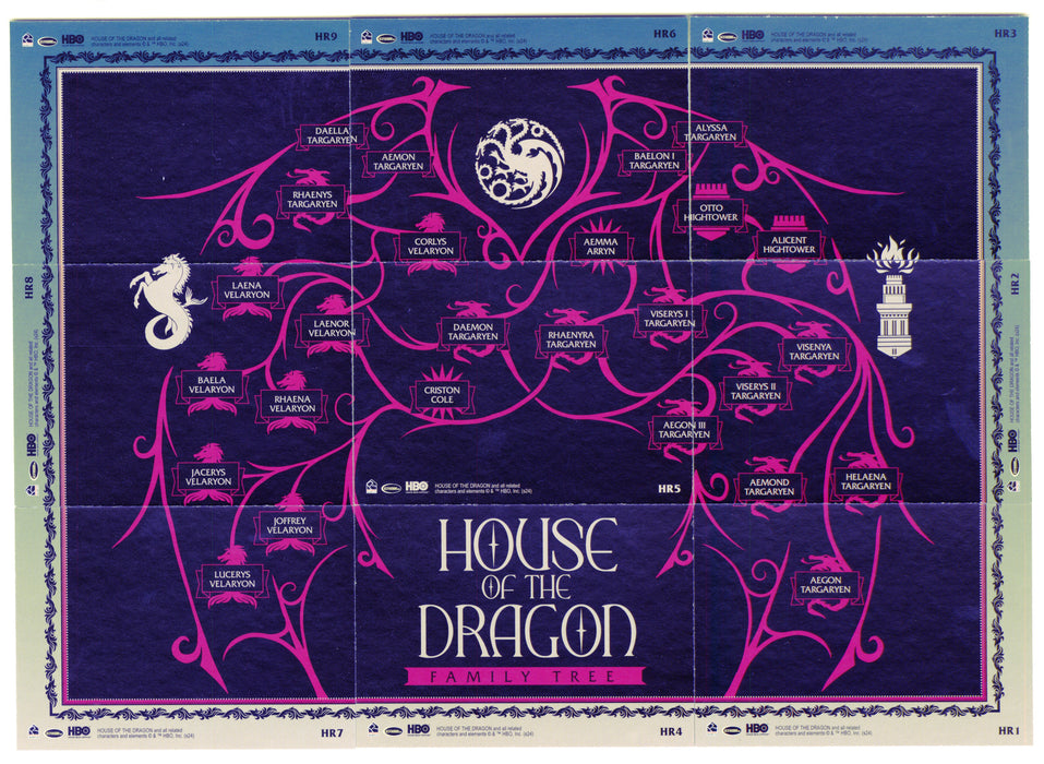 2024 House of the Dragon Season 1 House Rivals Chase Card Set HR1-HR9 - TvMovieCards.com