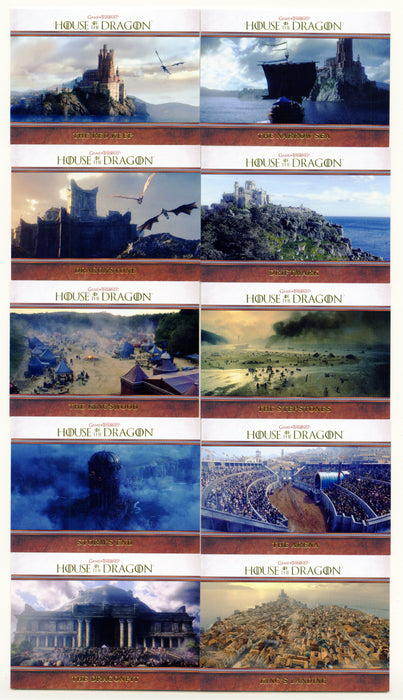 2024 House of the Dragon Season 1 Locations Chase Card Set L1-L10 - TvMovieCards.com