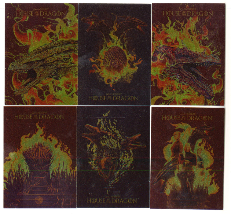 2024 House of the Dragon Season 1 Fire Will Reign Chase Card Set FR1-FR6 - TvMovieCards.com