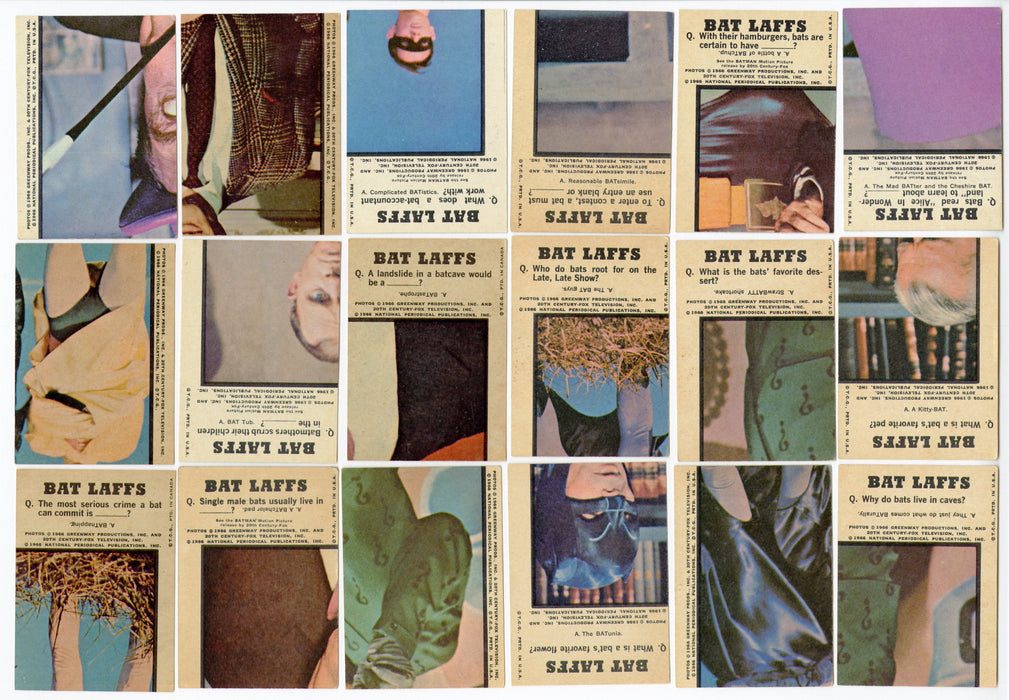 Batman Bat Laffs Complete Vintage Trading Card Set 55 Cards Topps 1966 - TvMovieCards.com