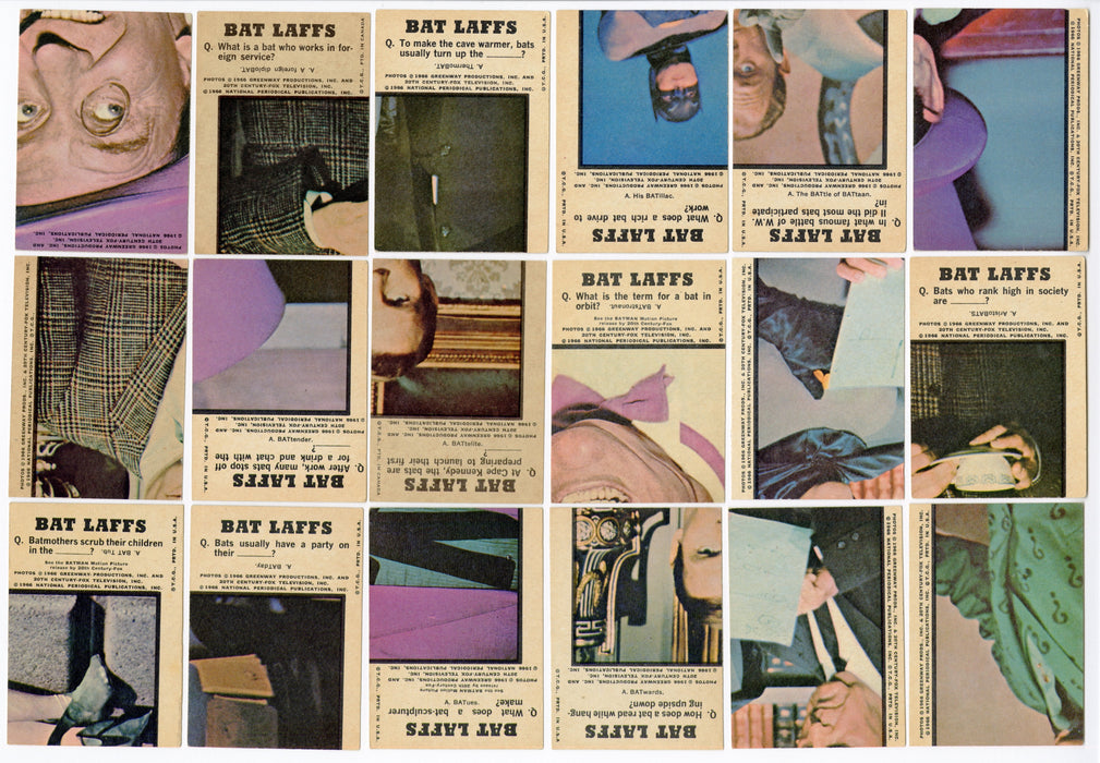 Batman Bat Laffs Complete Vintage Trading Card Set 55 Cards Topps 1966 - TvMovieCards.com