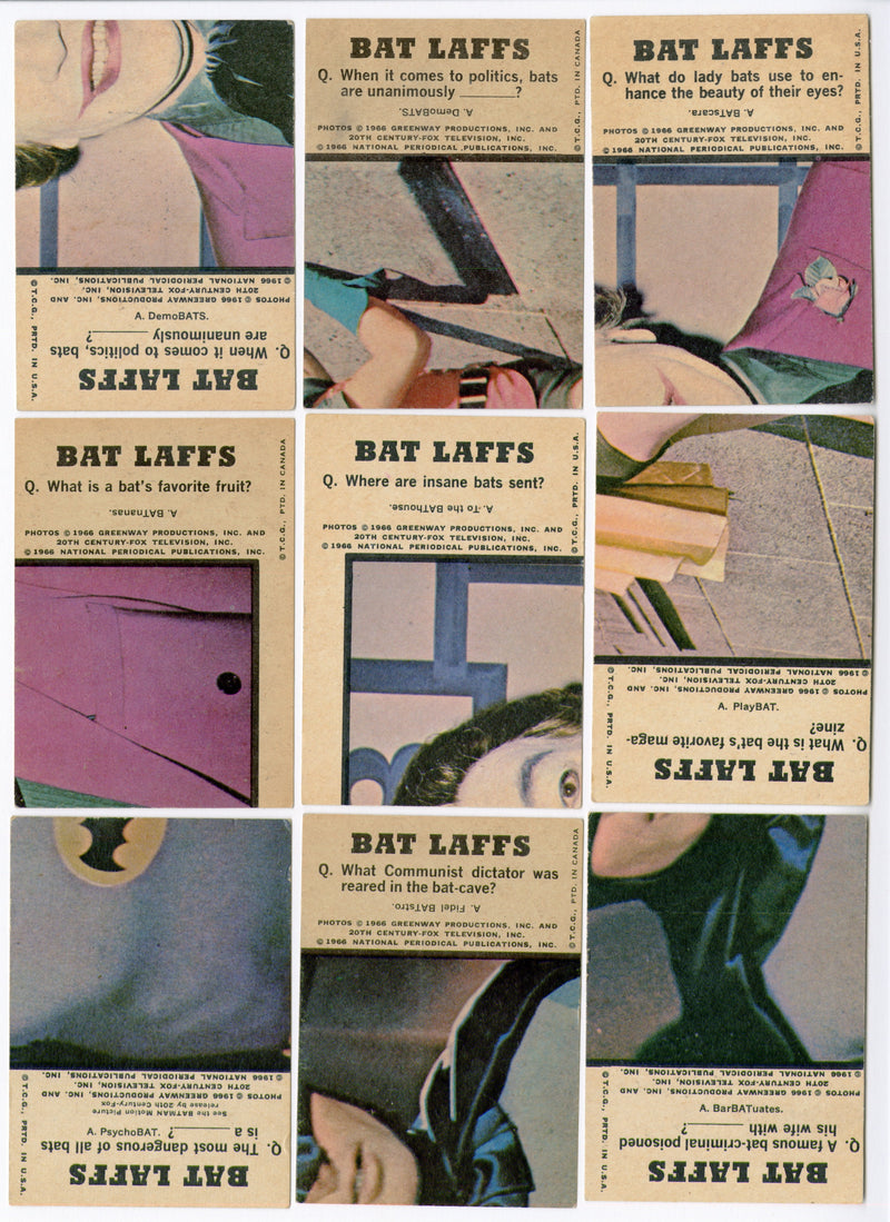 Batman Bat Laffs Complete Vintage Trading Card Set 55 Cards Topps 1966 - TvMovieCards.com