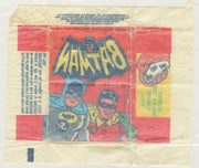 Batman 1966 Topps Vintage 5 Cent Bubble Gum Card Wrapper Umpire Indicator Ad - TvMovieCards.com