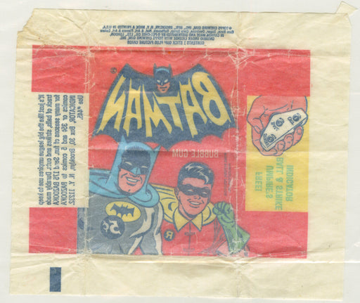 Batman 1966 Topps Vintage 5 Cent Bubble Gum Card Wrapper Umpire Indicator Ad - TvMovieCards.com