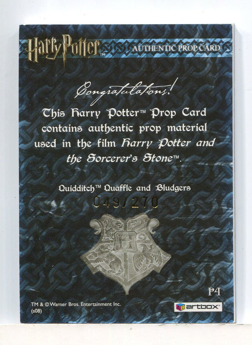 The World of Harry Potter 3D 2 Quaffle and Bludgers Prop Card HP P4 #049/270 - TvMovieCards.com