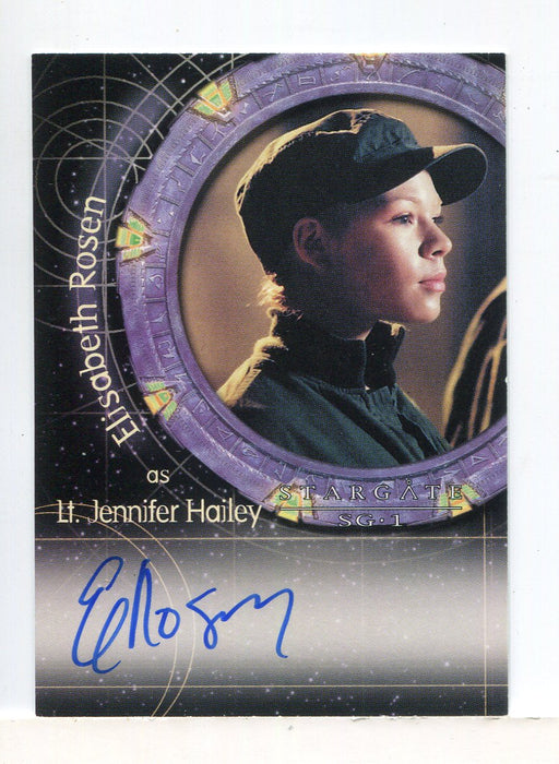 Stargate SG-1 Season Five Elisabeth Rosen Lt. Jennifer Hailey Autograph Card A23 - TvMovieCards.com