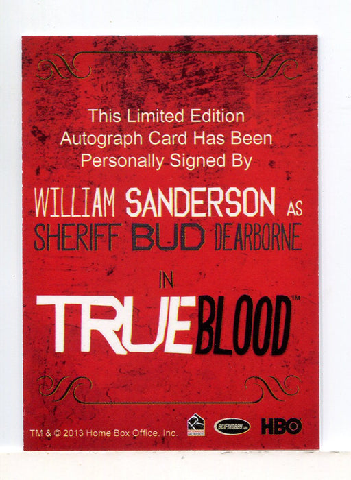 True Blood Archives William Sanderson Autograph Card Rittenhouse 2013 - TvMovieCards.com