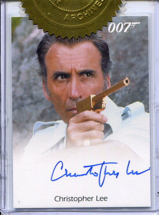 James Bond Archives Final Edition Christopher Lee Incentive Autograph Card - TvMovieCards.com