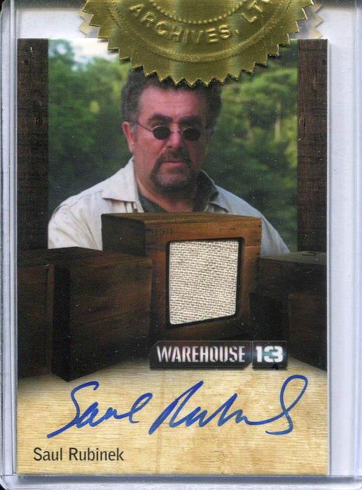 Warehouse 13 Premium Packs Season 3 Rubinek Incentive Autograph Costume Card - TvMovieCards.com