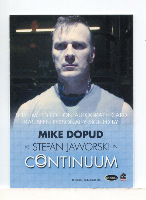 Continuum Seasons 1 & 2 Mike Dopud as Stefan Jaworski Autograph Card - TvMovieCards.com