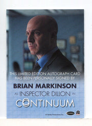 Continuum Seasons 1 & 2 Brian Markinson as Inspector Dillon Autograph Card - TvMovieCards.com