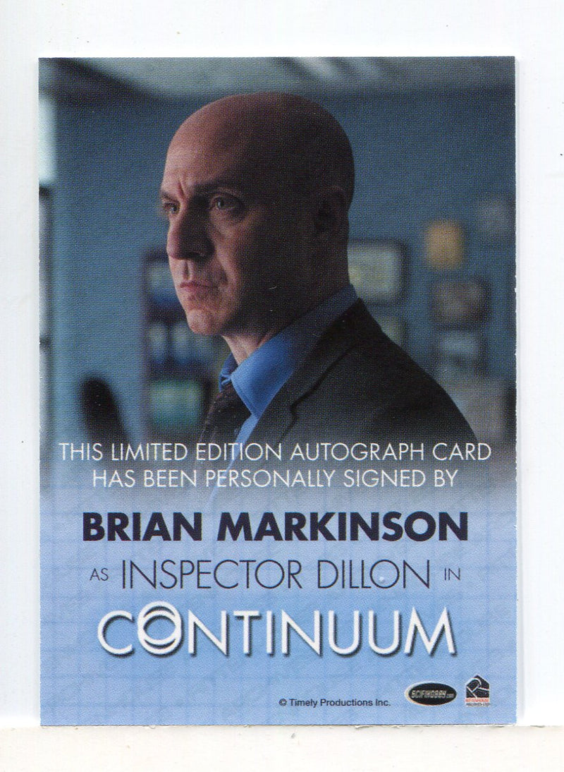 Continuum Seasons 1 & 2 Brian Markinson as Inspector Dillon Autograph Card - TvMovieCards.com