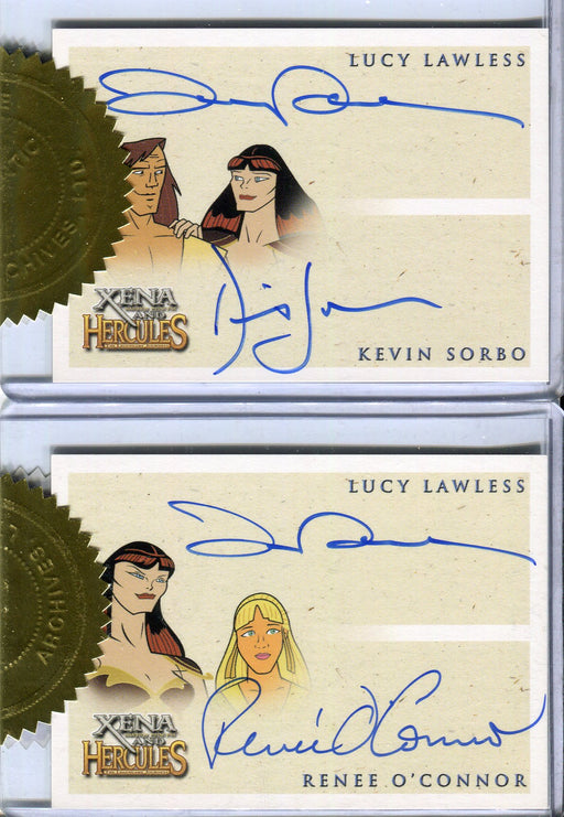 Xena & Hercules Animated Adventures Double Autograph Card Set 2 Cards - TvMovieCards.com