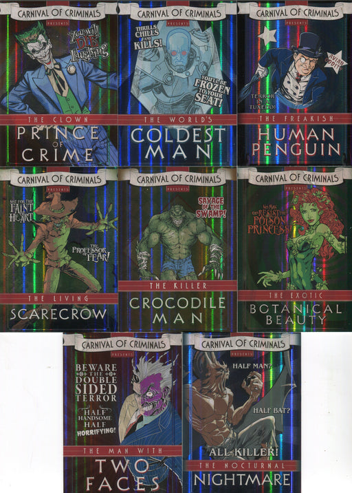 DC Comics Batman: The Legend Circus of Villains Posters Chase Card Set CP1 - CP8 - TvMovieCards.com