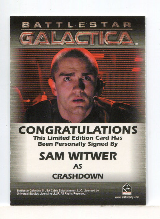 Battlestar Galactica Season One Sam Witwer Autograph Card - TvMovieCards.com