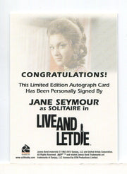 James Bond Archives Spectre Jane Seymour as Solitaire Autograph Card - TvMovieCards.com
