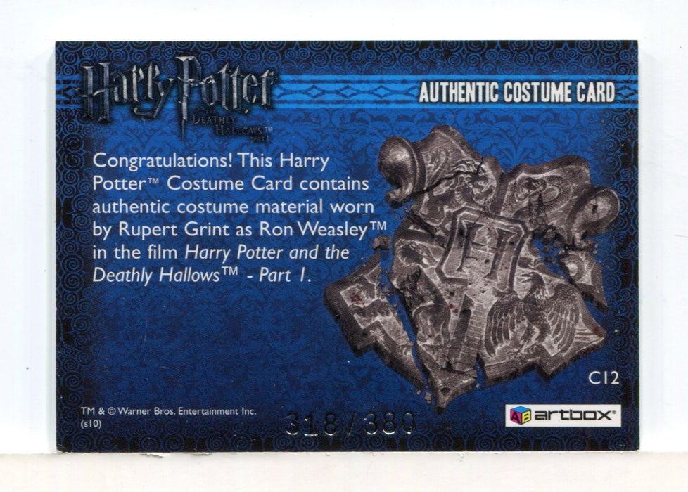 Harry Potter Deathly Hallows 1 Ron Weasley Costume Card HP C12 #318/380