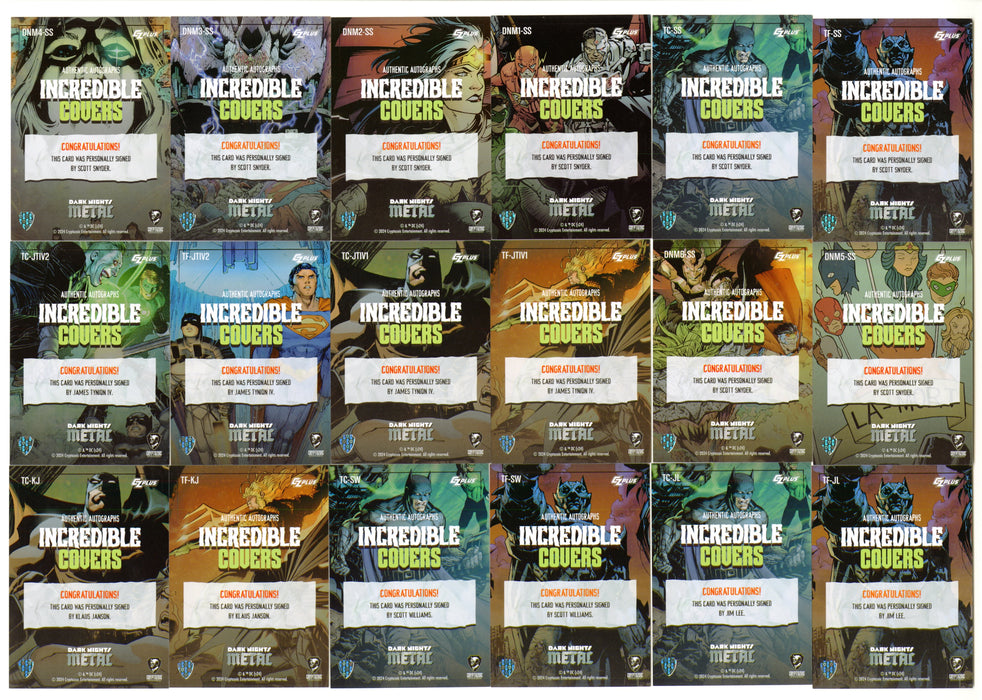 2024 CZX Dark Nights Metal (40) Single Autograph Card Set Cryptozoic Jim Lee