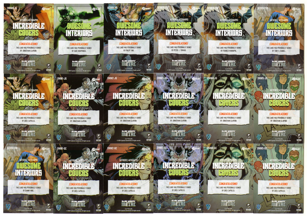 2024 CZX Dark Nights Metal (40) Single Autograph Card Set Cryptozoic Jim Lee
