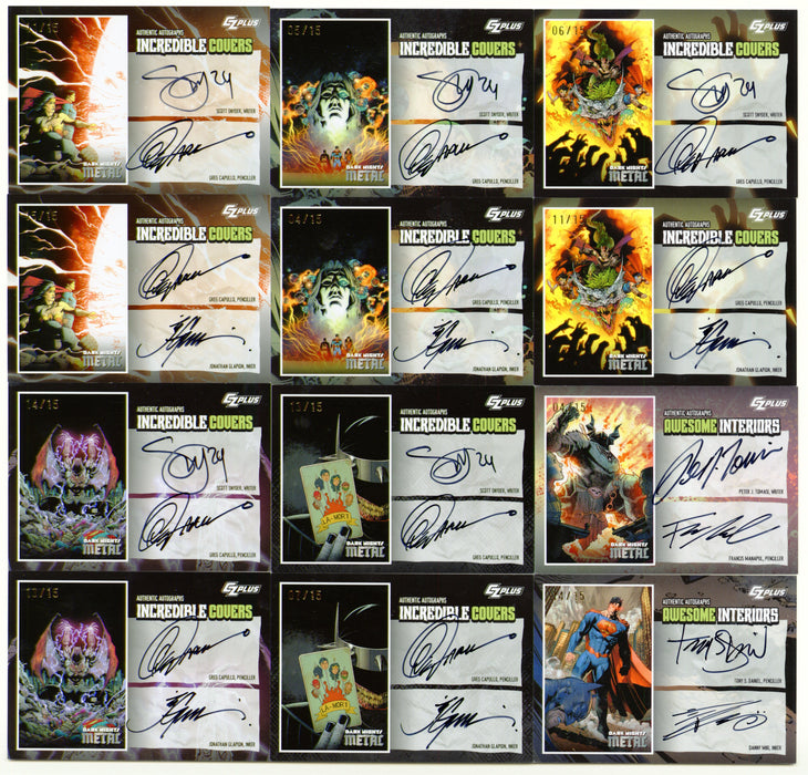 2024 CZX Dark Nights Metal (22) Dual Autograph Card Set Cryptozoic Jim Lee