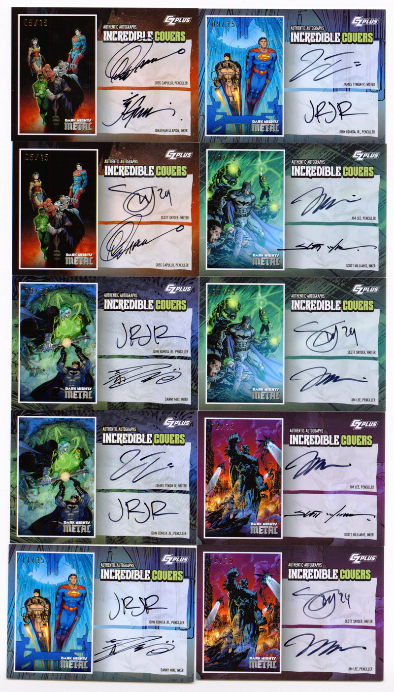 2024 CZX Dark Nights Metal (22) Dual Autograph Card Set Cryptozoic Jim Lee - TvMovieCards.com