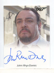 James Bond Autographs & Relics John Rhys-Davies Gen. Pushkin Autograph Card - TvMovieCards.com