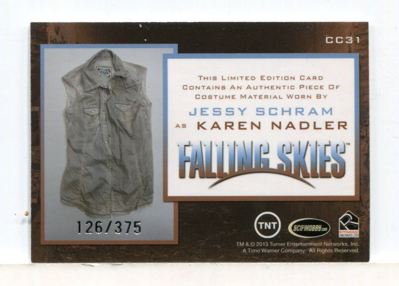 Falling Skies Season 2 Premium Pack Karen Nadler Costume Card CC31 #126/375 - TvMovieCards.com