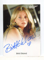 James Bond Archives Spectre Britt Ekland as Mary Goodnight Autograph Card - TvMovieCards.com
