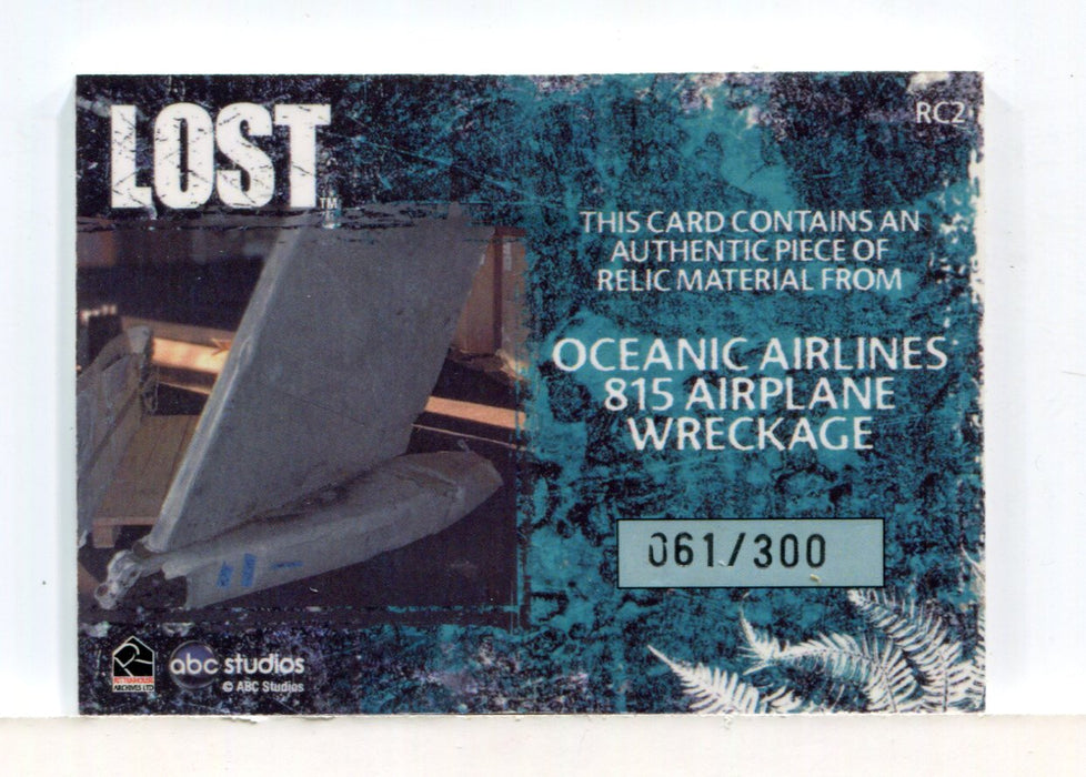 Lost Relics Oceanic Airlines 815 Airplane Wreckage Relic Prop Card RC2 #061/300