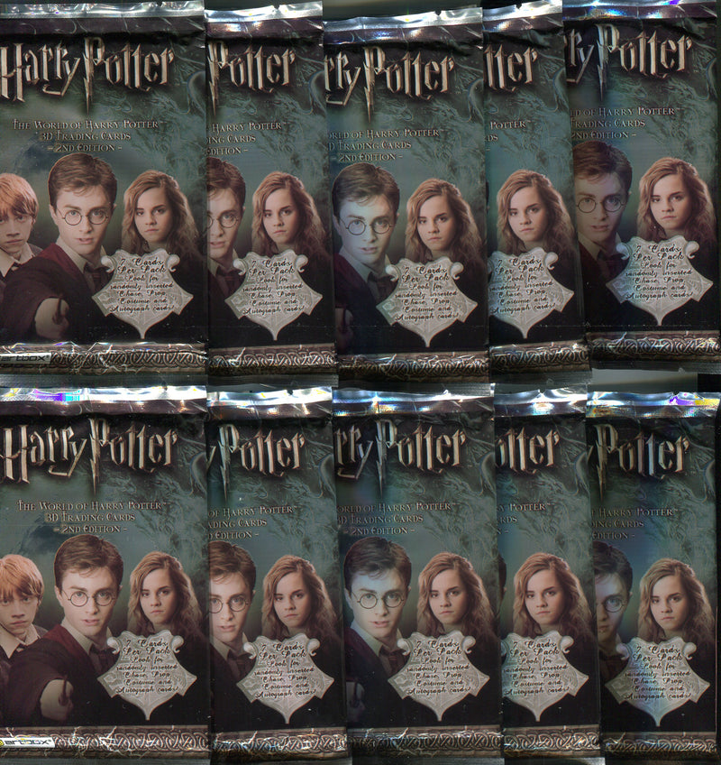 The World of Harry Potter 3D 2nd Edition Sealed Card Pack Lot 10 Packs Artbox - TvMovieCards.com