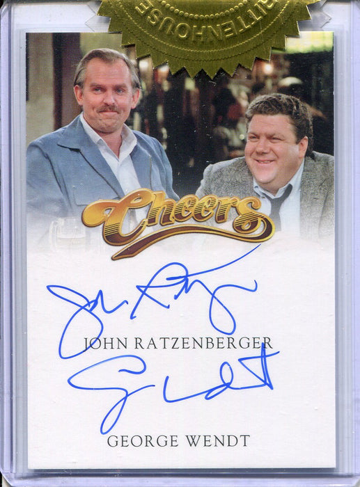 Cheers TV Show Seasons 1-4 Premiere Ratzenberger Wendt Dual Autograph Card