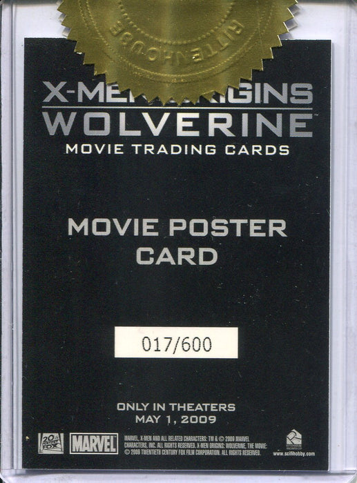 X-Men Origins: Wolverine Movie "Movie Poster" Case Topper Chase Card #017/600