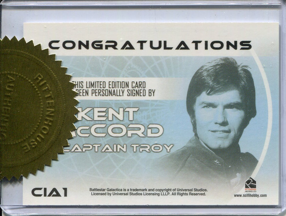 Battlestar Galactica Complete Kent McCord Incentive Autograph Card CIA1