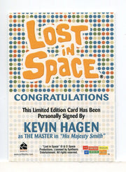 Lost in Space Complete Kevin Hagen as The Master Autograph Card - TvMovieCards.com
