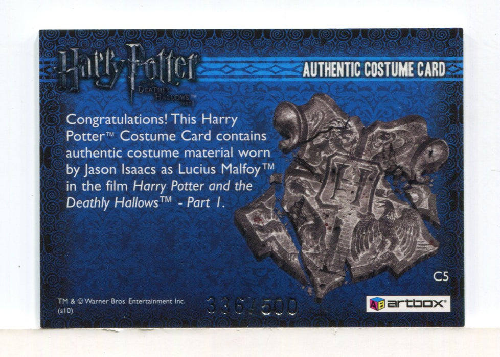 Harry Potter Deathly Hallows 1 Lucius Malfoy Costume Card HP C5 #336/500