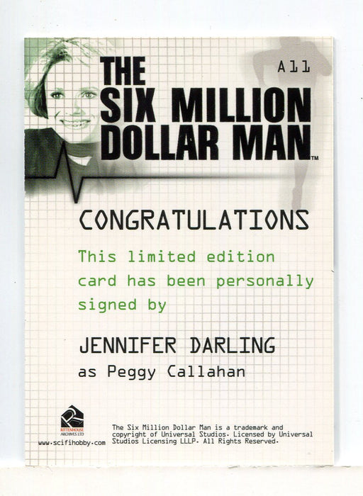 Six Million Dollar Man 1 & 2 Jennifer Darling Peggy Callahan Autograph Card A11 - TvMovieCards.com