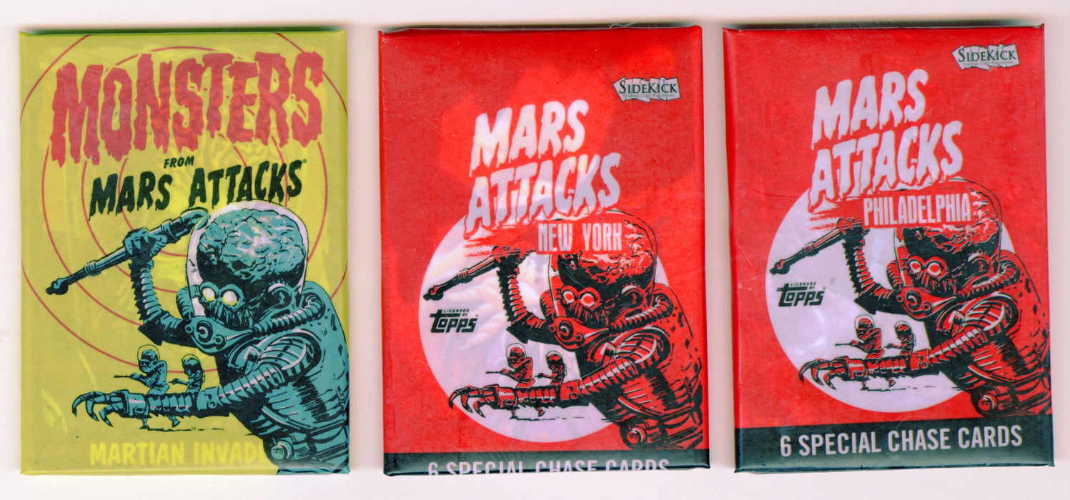 Mars Attacks Convention Packs New York / Philadelphia & Monsters Topps/Sidekick