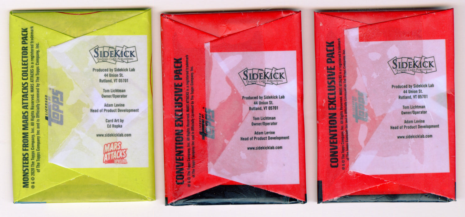 Mars Attacks Convention Packs New York / Philadelphia & Monsters Topps/Sidekick