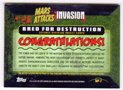 2013 Mars Attacks Invasion Patch Relic Trading Card MP-7 Topps - TvMovieCards.com