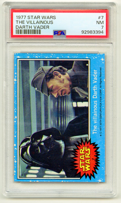 1977 Star Wars The Villainous Darth Vader #7 Trading Card PSA 7 NM