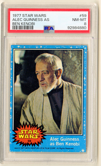 1977 Star Wars Alec Guinness as Ben Kenobi #59 Trading Card PSA 8 NM-MT