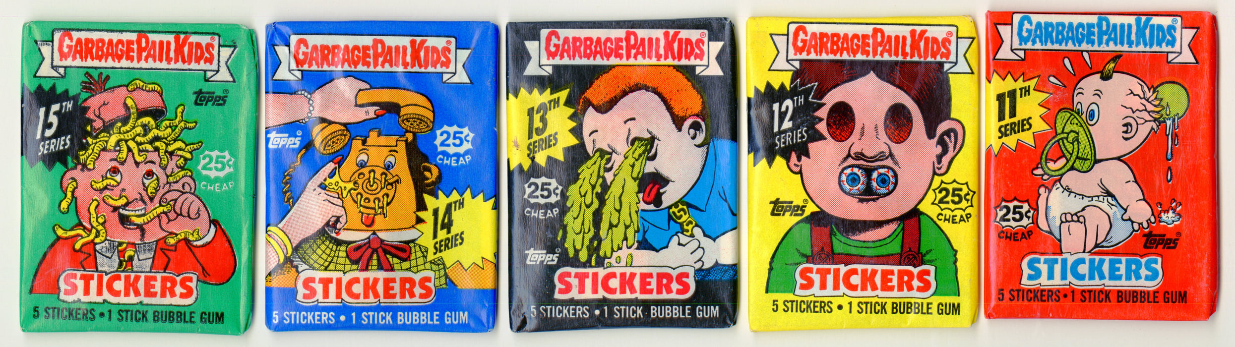 1985 Garbage Pail Kids Series 1-15 Unopened Trading Card Wax Pack Topps