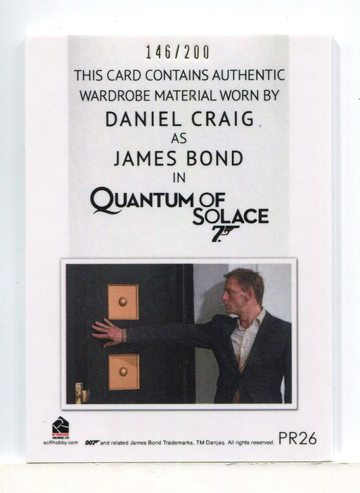 James Bond Archives Final Edition 2017 Relic Costume Card PR26 #146/200