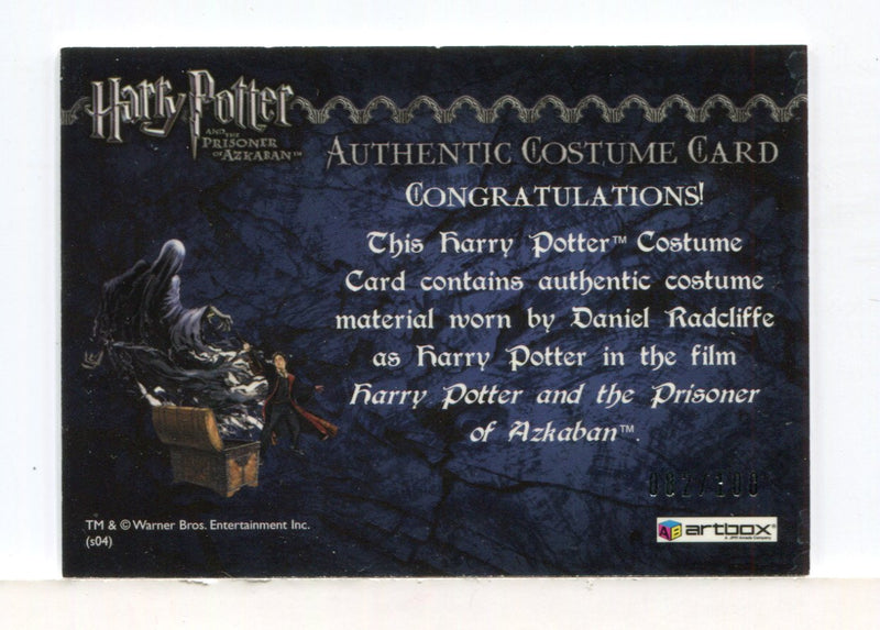 Harry Potter Prisoner Azkaban Daniel Radcliffe Costume Card #082/100 - TvMovieCards.com