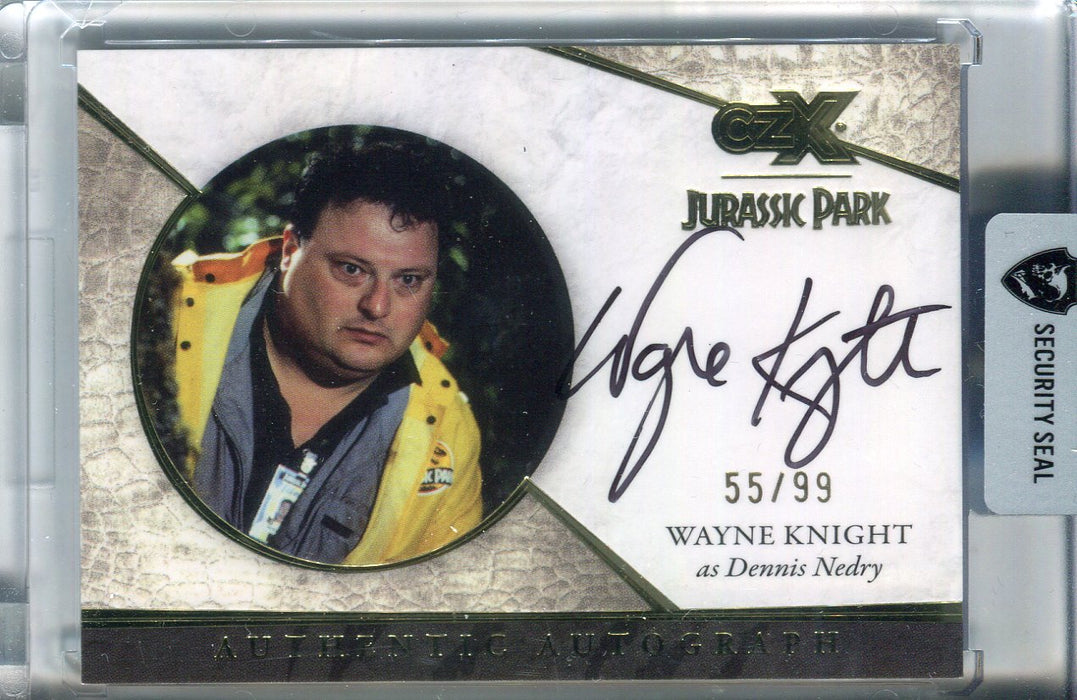 2025 SDCC Cryptozoic CZX Jurassic Park Preview Box Wayne Knight Autograph Card