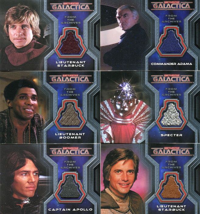 Battlestar Galactica Colonial Warriors Costume Card Lot 6 Cards