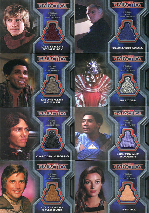 Battlestar Galactica Colonial Warriors Costume Card Set CC2 thru CC12