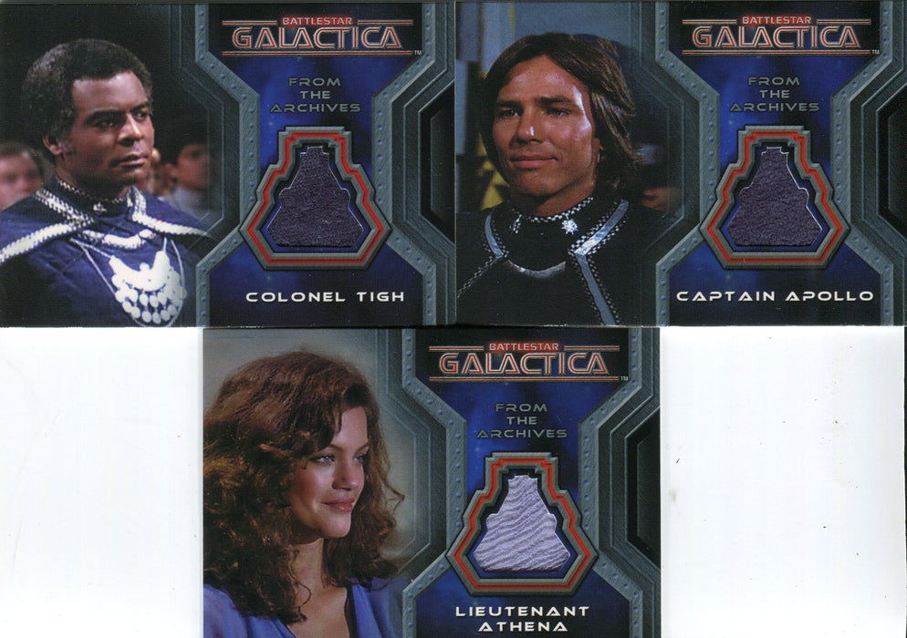 Battlestar Galactica Colonial Warriors Costume Card Set CC2 thru CC12